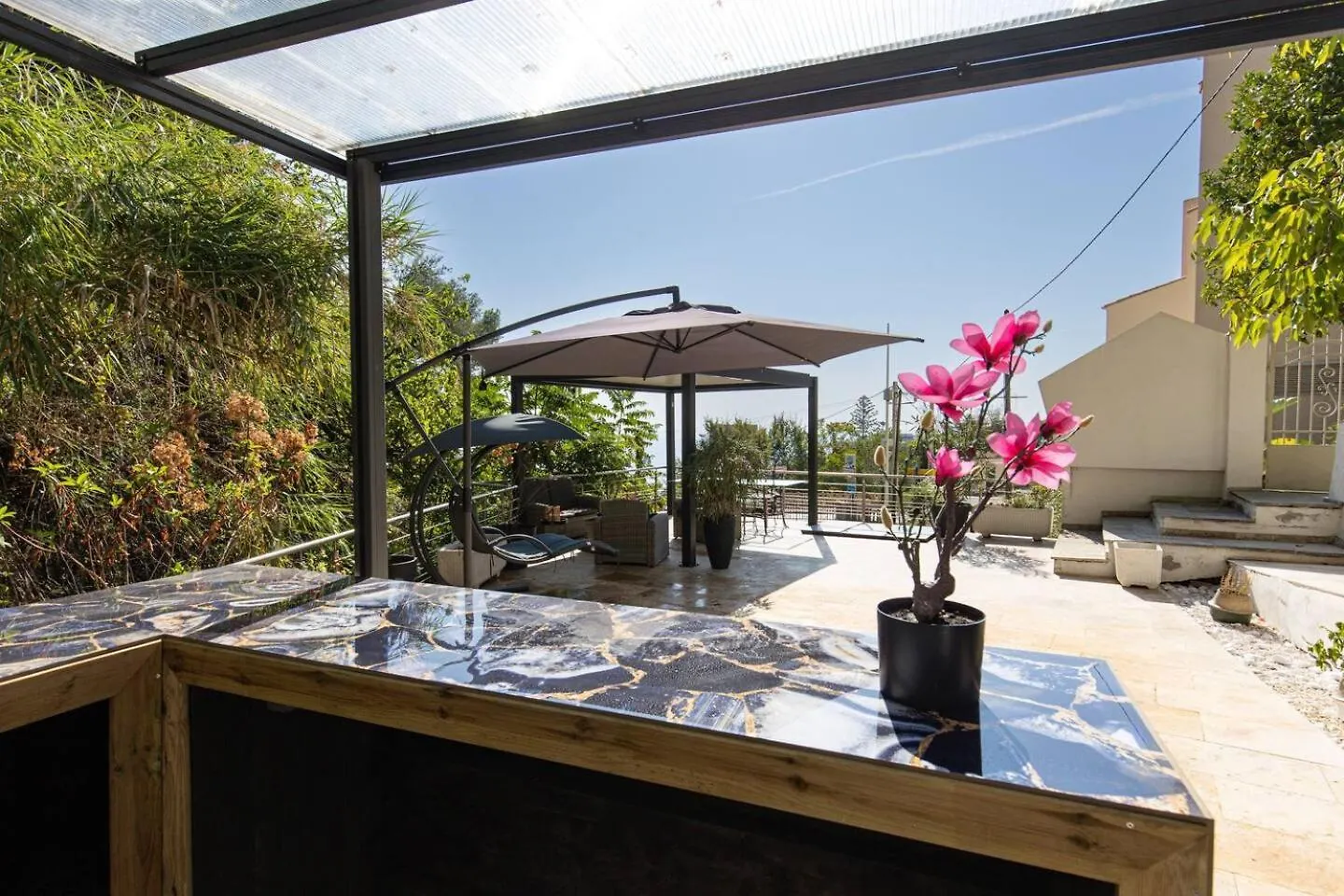 Stunning Seaview White Villa In Beuasoleil With Pool And Garden Beausoleil